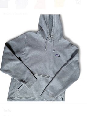 Patagonia Gray Hooded Sweatshirt with Small Chest Logo